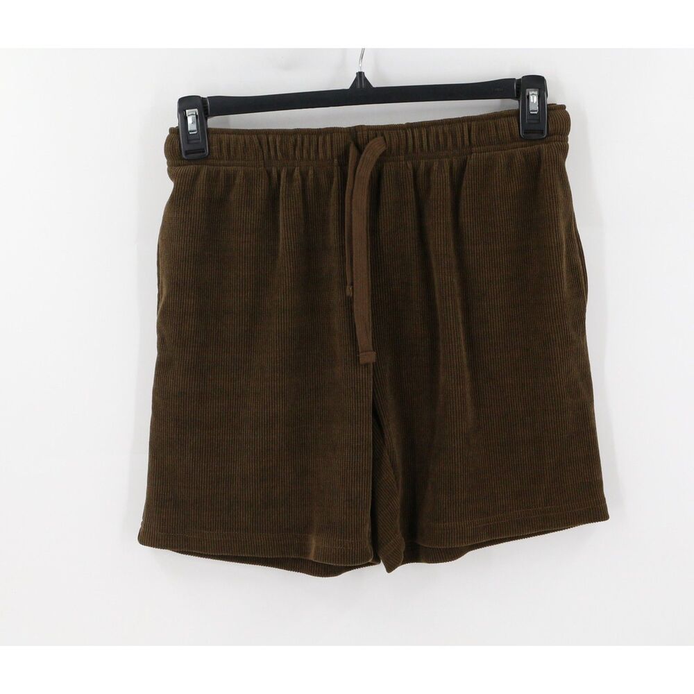 Negative Space Mens Ribbed Brown Corduroy Athletic Shorts Size Medium